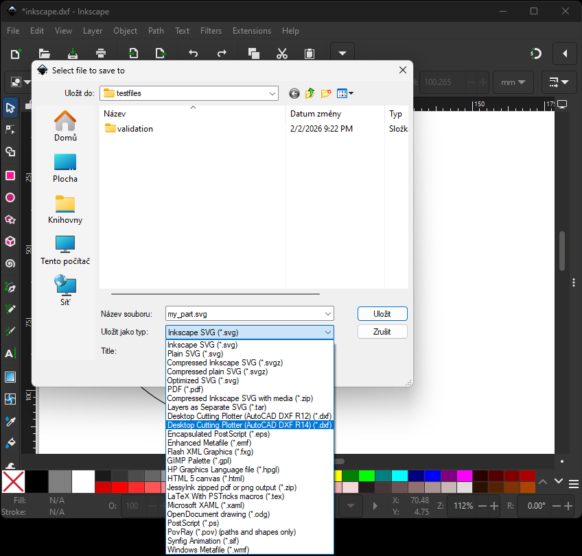 Inkscape Save as DXF